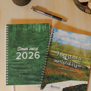 NYT JOULUKUUN TARJOUS! Sinun vuosi kalenteri 2026 ja innostava muistikirja