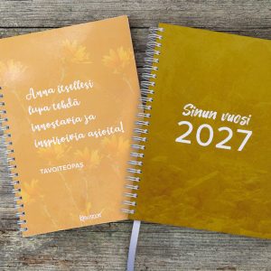 Uusi Sinun vuosi 2027 kalenteri ja inspiroiva tavoiteopas